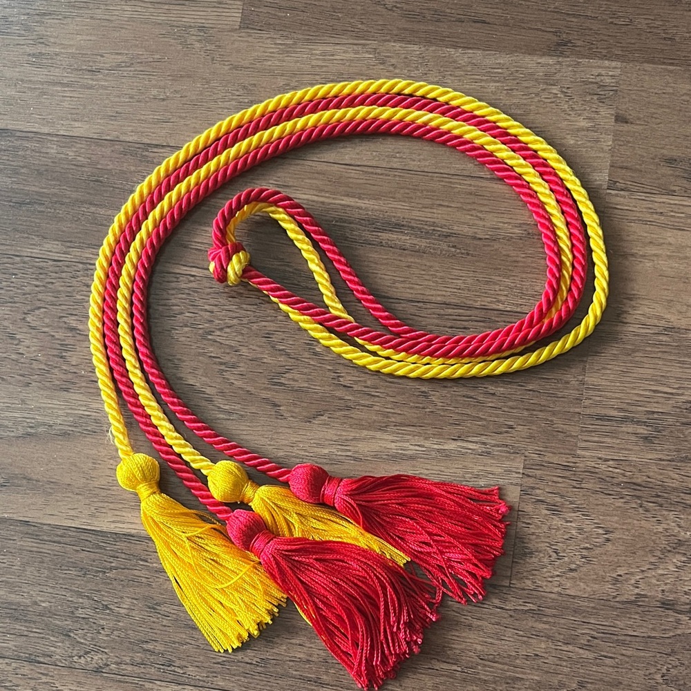 Red and Yellow Tassel Rope